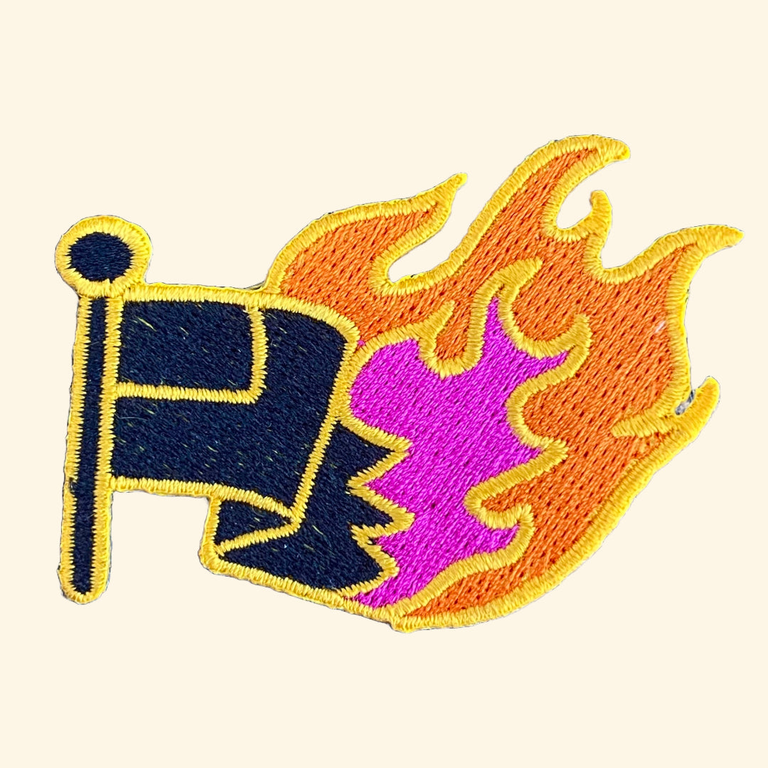 Burning Flag Patch