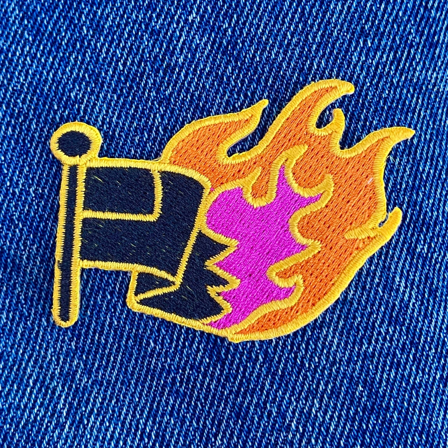 Burning Flag Patch